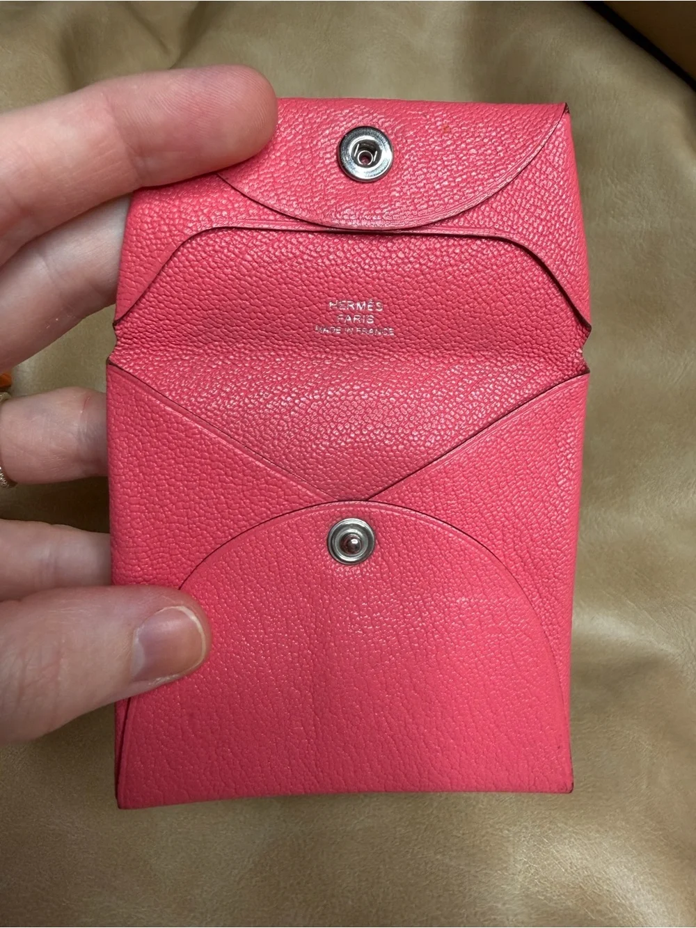 Hermes pebbled leather